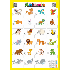 Animals - Hayvanlar Yaz Sil - Karekodlu Seslendirmeli