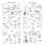 İngilizce Boyama Poster Seti - Coloring Posters - 20 adet