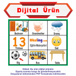 Dijital Ürün -İngilizce Tombala - İlkokul 3. Sınıf