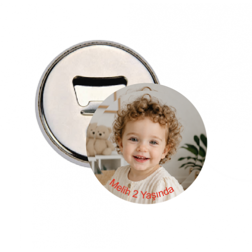 Kişiye Özel Buton Açacak Magnet - 58 mm