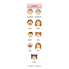 Family Bookmark- Aile Kitap Ayracı