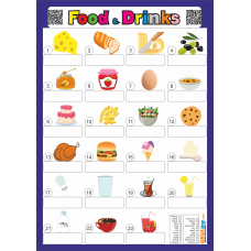 Food and Drinks - Yiyecekler ve İçecekler Yaz Sil - Karekodlu Seslendirmeli