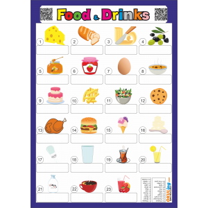 Food and Drinks - Yiyecekler ve İçecekler Yaz Sil - Karekodlu Seslendirmeli Food and Drinks - Yiyecekler ve İçecekler Yaz Sil - Karekodlu Seslendirmeli