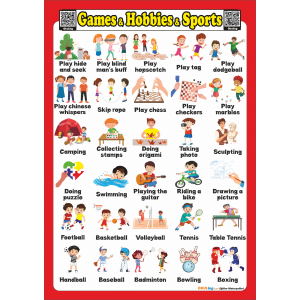 Games, Hobbies, Sports - İngilizce Oyunlar, Hobiler ve Sporlar Poster