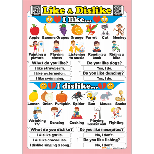 Like and Dislike - İngilizce Sevmek ve Sevmemek Poster