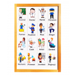 Jobs - Meslekler Manyetik İngilizce Kelime Kartları 