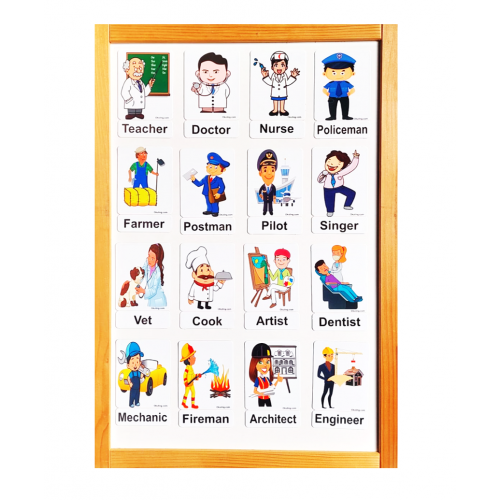 Jobs - Meslekler Manyetik İngilizce Kelime Kartları 