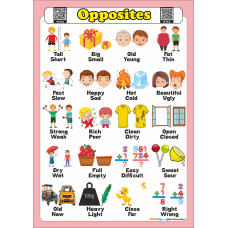 Opposites - İngilizce Zıt Kavramlar Poster