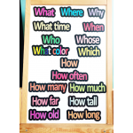 Question Words Manyetik İngilizce Kelime Kartları