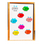 Renkli Sinek Avı Oyunu Manyetik Kartları