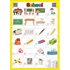 School - Okul Yaz Sil - Karekodlu Seslendirmeli