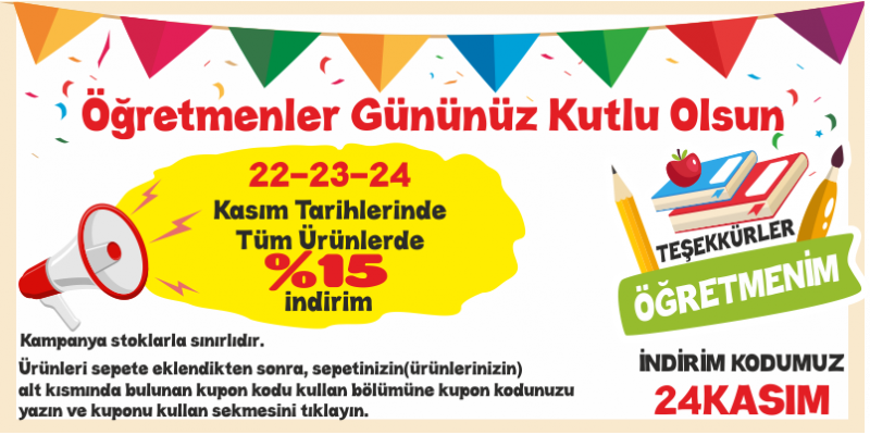 24 Kasım Öğretmenler Günü İndirimi