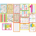 İlkokul Matematik - Türkçe Poster / Afiş Seti - 15 Adet