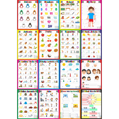 İngilizce Yaz Sil Seti - Karekodlu - Seslendirmeli - Yeni Ürün