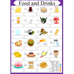 Food and Drinks - Yiyecekler ve İçecekler Yaz Sil